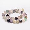Natural Fluorite Bead Strands G-K153-B36-8mm-3