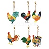 Rooster DIY Diamond Painting Pendant Decoration Kits PW-WG73715-01-1