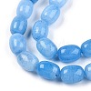 Barrel Shaped Dyed Natural Aquamarine Beads Strands X-G-S114-25-01-4