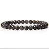 Synthetic Larvikite Round Beaded Stretch Bracelet SF8562-2-1-1