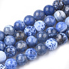 Natural Fire Crackle Agate Beads Strands X-G-S346-8mm-18-1