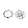 Zinc Alloy Pendant Settings for Cabochon & Rhinestone PALLOY-A15290-AS-LF-2