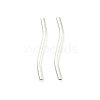 Brass Wavy Tube Beads KK-H532-36A-S-1