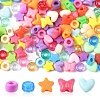 900Pcs 5 Styles Opaque & Transparent Plastic Beads KY-YW0002-26-1