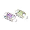 UV Plating Rainbow Iridescent Acrylic Beads OACR-H112-15D-2