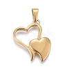 Valentine's Day 304 Stainless Steel Pendants STAS-F252-29G-1