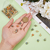 70Pcs 7 Color Copper Wired Wrapped Glass Pendants PALLOY-FH00011-3