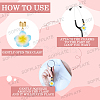 12Pcs 6 Colors Flower Resin Stethoscope Pendant Decorations HJEW-SP0001-55-6