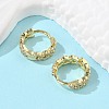 Brass Micro Pave Cubic Zirconia Huggie Hoop Earring EJEW-N011-03G-3