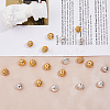 HOBBIESAY 120Pcs 2 Colors Alloy Rhinestone Beads RB-HY0001-05-4