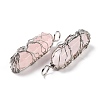 Natural Rose Quartz Big Pointed Pendants G-I322-02P-03-4