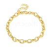 Rack Plating Brass Oval Link Bracelets for Women BJEW-B106-21G-1