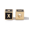 Rack Plating Brass Enamel Beads KK-B060-04G-01X-1