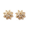 Brass Micro Pave Clear Cubic Zirconia Bead Caps LS-KK-G420-31G-1