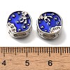 Rack Plating Alloy Enamel European Beads FIND-H005-31P-2