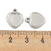 Non-Tarnish 304 Stainless Steel Pendant Cabochon Settings STAS-P365-11P-3