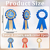 6Pcs 3 Colors Award Ribbon Shape Tinplate Badge Pins JEWB-SC0001-93-2