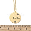 304 Stainless Steel Number 11:11 Pendant Necklaces NJEW-NH0002-01G-02-4