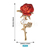 2Pcs Valentine's Day Rose Zinc Alloy Crystal Rhinestone Brooches JEWB-TADJ0001-02B-3