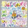 50Pcs Butterfly PET Waterproof Stickers PW-WGABAA5-01-2