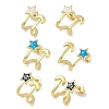 Rack Plating Star Brass Stud Earrings EJEW-P277-08G-1