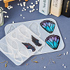  2Pcs 2 Style Wing Earring Pendant Silicone Molds DIY-TA0005-42-11