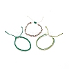 3Pcs 3 Style Waxed Polyester Braided Bracelets Sets BJEW-JB08115-04-4