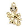 Rack Plating Brass Micro Pave Cubic Zirconia Pendants KK-G515-44B-G-1