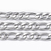 Non-Tarnish 3.28 Feet 304 Stainless Steel Figaro Chains X-CHS-H009-13P-1