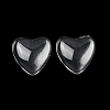 Transparent Glass Heart Cabochons GGLA-R021-16mm-1