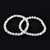 Natural Selenite Beaded Stretch Bracelets BJEW-F414-01A-02-1