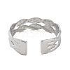 304 Stainless Steel Braided Open Cuff Bangles BJEW-M316-04P-3