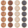 20Pcs 4 Colors 1-Hole Zinc Alloy Resin Buttons BUTT-AR0001-28-1