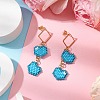 Handmade Glass Seed Beads Heart Stud Earrings EJEW-MZ00279-02-2