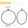 DICOSMETIC 60Pcs 316L Surgical Stainless Steel Hoop Earring Findings STAS-DC0010-95-2
