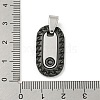 304 Stainless Steel Pendants STAS-F307-03EB-3