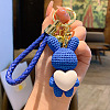 Rabbit with Heart Resin Keychain HEAR-PW0001-145D-1