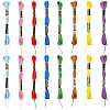 6Bundles Polyester Embroidery Floss OCOR-YW0001-25F-2