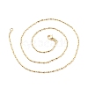 Brass Ball and Column Link Chains Necklace for Women NJEW-P265-01A-G-3