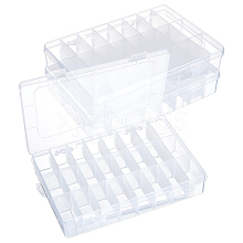 24 Grids Plastic Bead Storage Containers CON-WH0086-053B