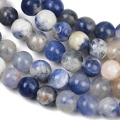 Natural Sodalite Beads Strands GSR4mmC013-1