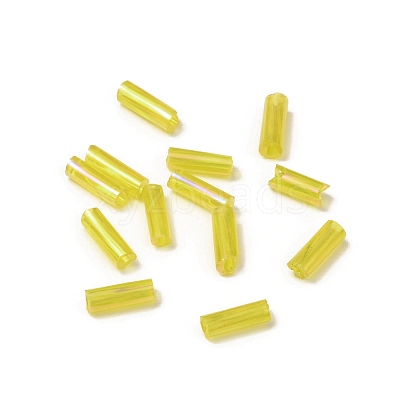 Glass Round Bugle Beads GLAA-WH0031-50C-1