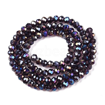 Electroplate Glass Beads Strands EGLA-A044-T3mm-B15-1