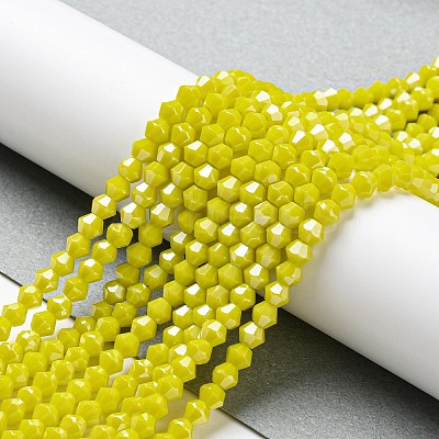 Opaque Solid Color Electroplate Glass Beads Strands LS-GLAA-F029-P4mm-C05-1