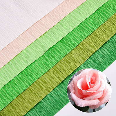 6 Rolls 6 Colors Handmade Crepe Paper DIY-CP0012-89G-1