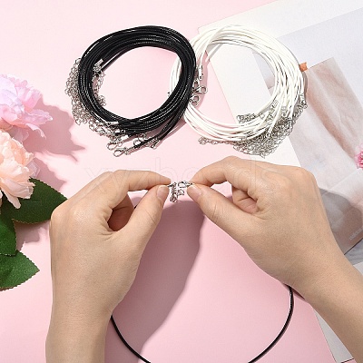 Waxed Cotton Cord Necklace Making MAK-YW0001-25A-1