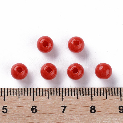Opaque Acrylic Beads X-MACR-S370-C6mm-A14-1