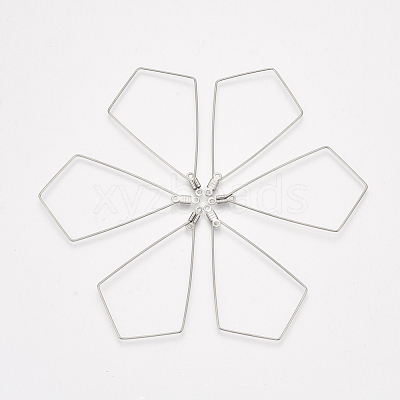 Tarnish Resistant 304 Stainless Steel Wire Pendants STAS-S103-09-1