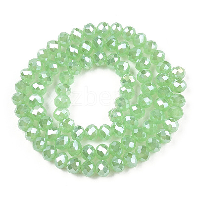Electroplate Glass Beads Strands EGLA-A034-J6mm-B03A-1