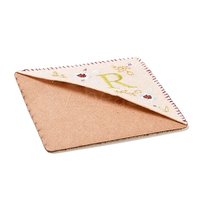 4Pcs Letter Personalized Hand Embroidered Corner Bookmarks JX587R-1